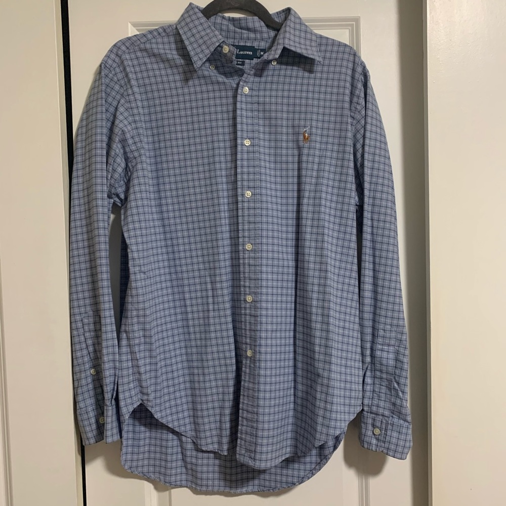Blue Plaid button up shirt
